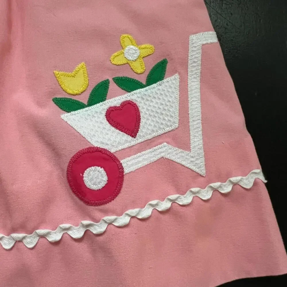 VTG Florence Eiseman‎ Pink Dress with Puff Sleeves - XL